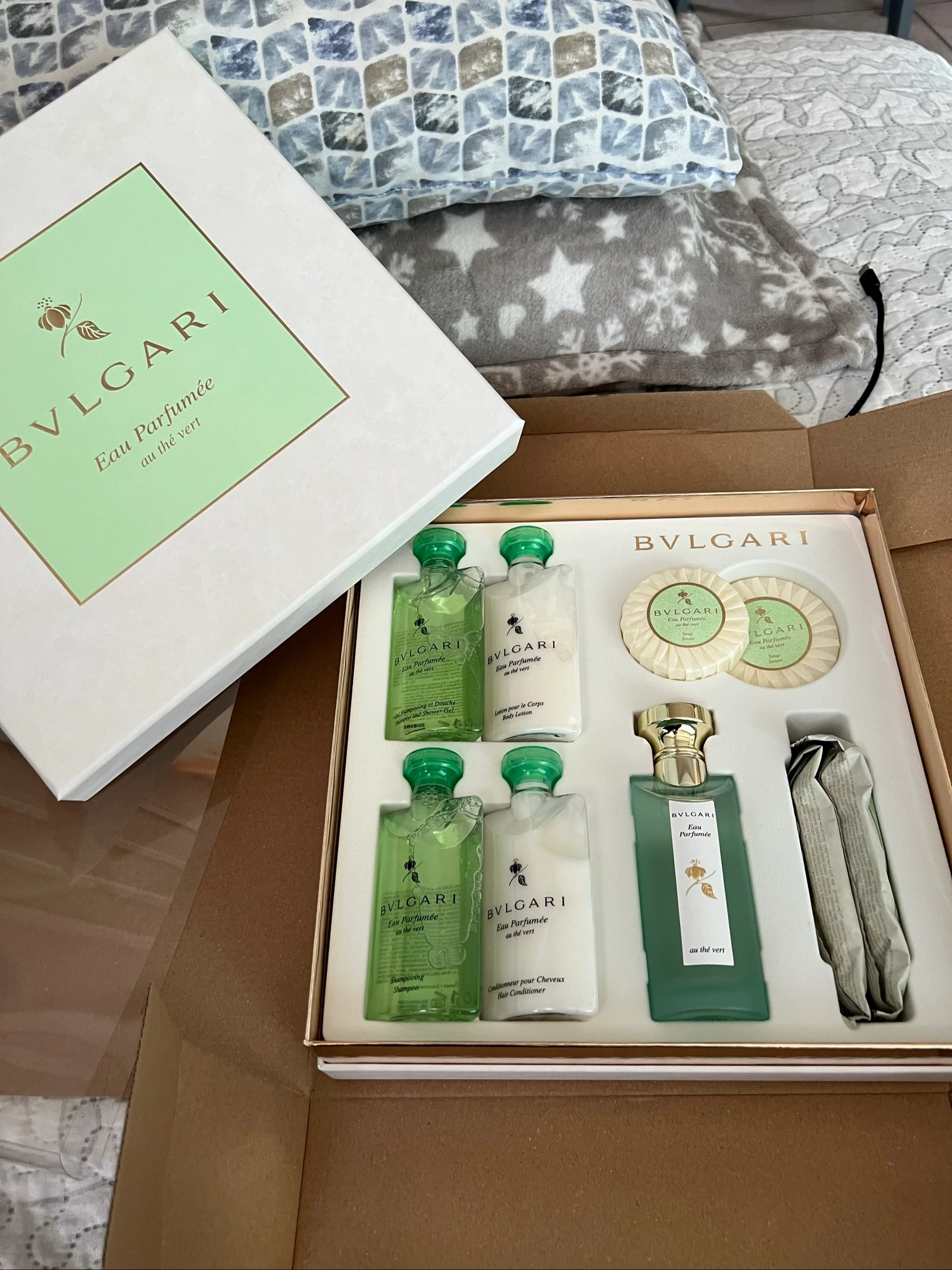 Conjunto de lujo BVLGARI Eau Parfumée au Thé Vert